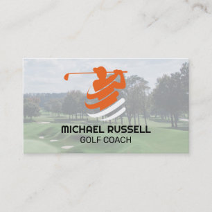 Cartão De Visita Logotipo de Swing de Golfe Esportes Ao Ar Livr