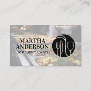 Cartão De Visita Logotipo de Talheres   Catering