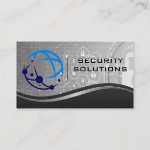 Cartão De Visita Logotipo de Tecnologia de IA Segurança Cibernéti