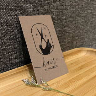 Cartão De Visita Logotipo de Tesoura Hair Stylist Logotipo de Mão R