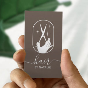 Cartão De Visita Logotipo de Tesoura Hair Stylist Salão de Beleza E