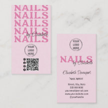 Logotipo de Tipografia Rosa em Código QR Salão de 