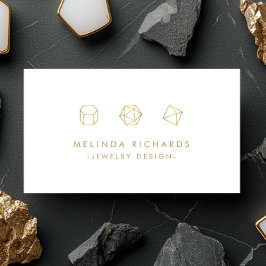 Cartão De Visita Logotipo de Trio Gemstone Moderno, Design de Joia 