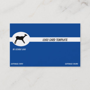Cartão De Visita Logotipo de Veado Antigo Preto