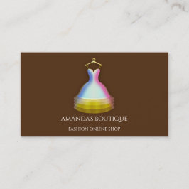 Cartão De Visita Logotipo de vestimenta Boutique Evento Dourado Bro