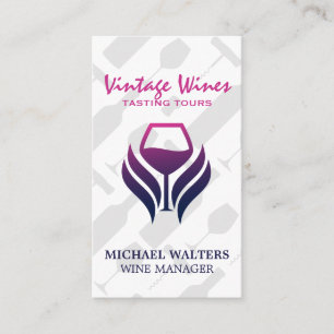 Cartão De Visita Logotipo de Vidro Puro Padrão do sortido de vin