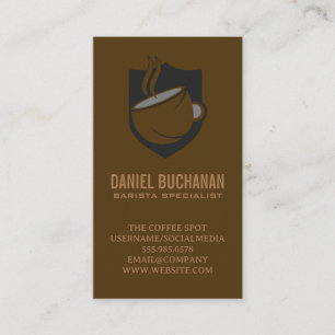 Cartão De Visita Logotipo de Xícara de Café