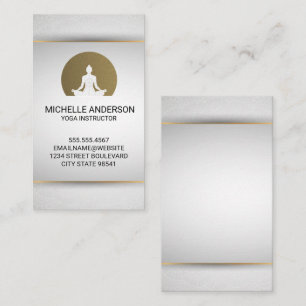 Cartão De Visita Logotipo de Yoga Sentado