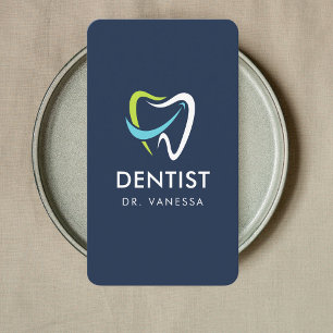 Cartão De Visita Logotipo Dentista Profissional Dentista Código Qr 