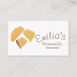 Cartão De Visita Logotipo Desenhado à Mão para Negócios de Empanada