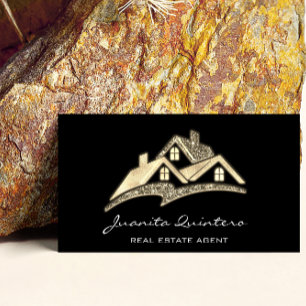 Cartão De Visita Logotipo do agente imobiliário QRCode profissional