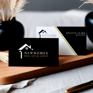 Cartão De Visita Logotipo do agente imobiliário residencial profiss