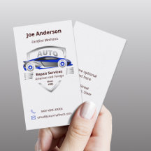 Logotipo do Automated Service Blue e Silver Car