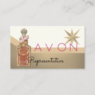 Cartão De Visita Logotipo do Avon Instagram - vidro cor-de-rosa