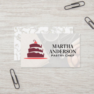 Cartão De Visita Logotipo do bolo   Ingredientes De Banho