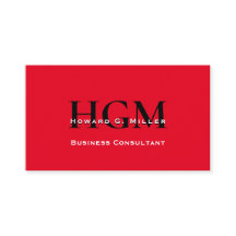Logotipo do Business Modern Red Black Monograma