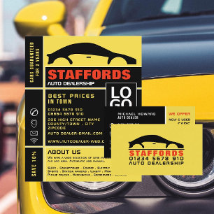 Cartão De Visita Logotipo do carro, distribuidor automático