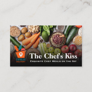 Cartão De Visita Logotipo do Chef Logotipo de Mercados Serviço