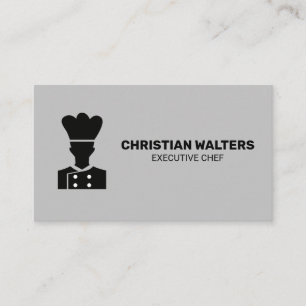 Cartão De Visita Logotipo do Chef Simples