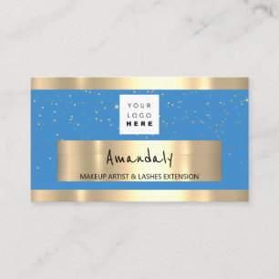 Cartão De Visita  Logotipo do CÓDIGO QR comprado Azul Claro E Estre