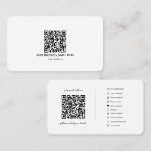 Cartão De Visita Logotipo do Código QR de Conexão de Mídia Social