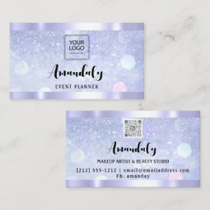 Cartão De Visita Logotipo do Código QR do Cabelo do Unhas Lash esté