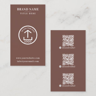 Cartão De Visita Logotipo do Código QR do Contato Digital Scannable