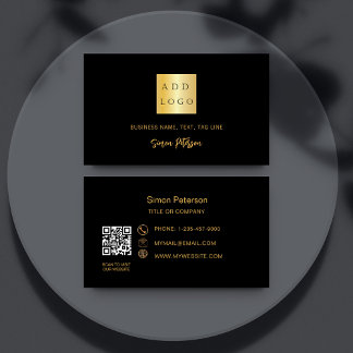 Cartão De Visita Logotipo do código QR do script de assinatura em o