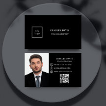Logotipo do código Qr para foto branca preta