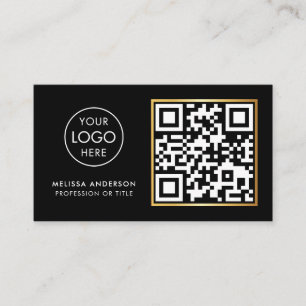 Cartão De Visita Logotipo do Código QR Professional Stylist para o