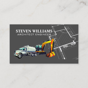 Cartão De Visita Logotipo do Construtor Planta Construção