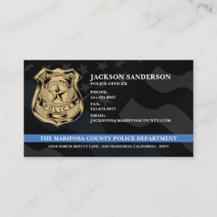 Cartão De Visita Logotipo do Departamento de Polícia do Oficial de