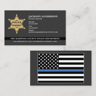 Cartão De Visita Logotipo do Departamento de Polícia do Xerife