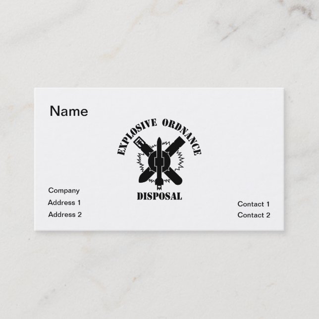 Cartão De Visita Logotipo do EOD (Frente)