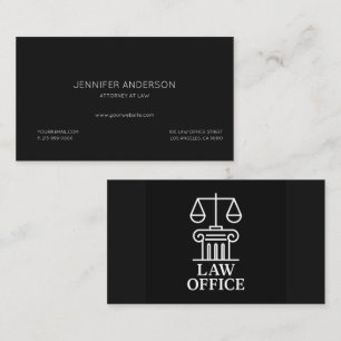 Cartão De Visita Logotipo do Escritório de Direito Elegante   Procu