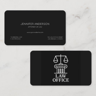 Cartão De Visita Logotipo do Escritório de Direito Elegante | Procu