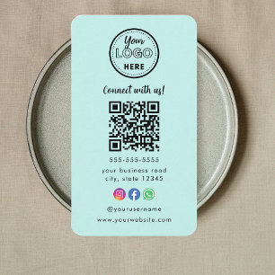 Cartão De Visita Logotipo do Facebook do Instagram de Código Qr Pro