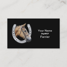 Cartão De Visita Logotipo do Farrier com ferradura