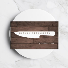 Cartão De Visita Logotipo do Grande Chef Faca Chef Pessoal Chef, Ca
