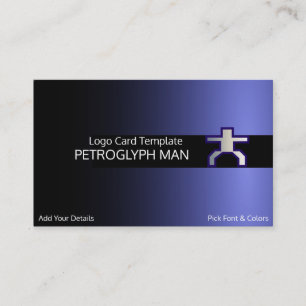 Cartão De Visita Logotipo do Homem de Espaços ou Arte do Homem de P