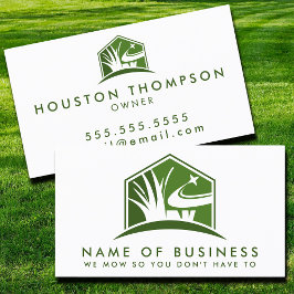 Cartão De Visita Logotipo do Lawn Care Paisagem profissional modern