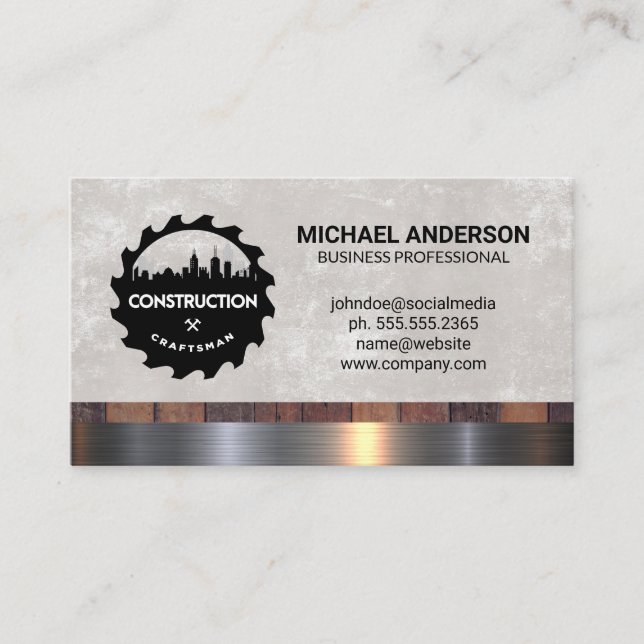 Cartão De Visita Logotipo do martelo de serw | Construtor (Frente)