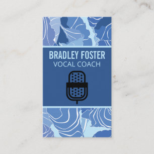 Cartão De Visita Logotipo do microfone   Cantora