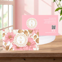 Logotipo do Monograma Botânico Floral de Luxo Aqua