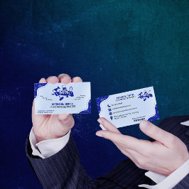 Cartão De Visita Logotipo do Monograma do Blue Clearing Services Pr