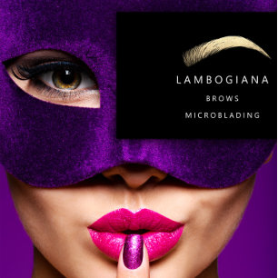 Cartão De Visita Logotipo do Ouro Broad Microblading Social Media B