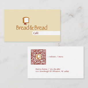 Cartão De Visita Logotipo do Pão Cristão   Comunhão da Padaria Café