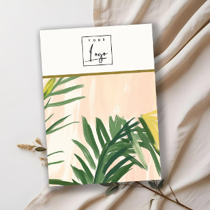 Cartão De Visita Logotipo do portador de joias do Vazio Boho Tropic