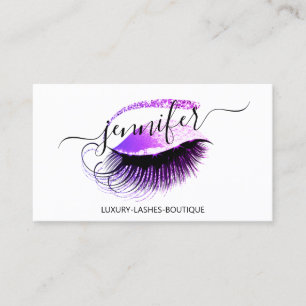 Cartão De Visita Logotipo do QR do Lash de ativação profissional