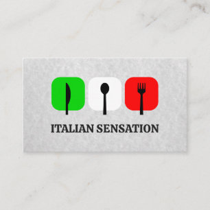 Cartão De Visita Logotipo do restaurante italiano   Pizza